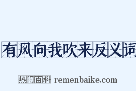 有风向我吹来反义词是什么意思的图片